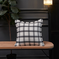 Housse de coussin de canapé moderne et élégante avec pompons, plusieurs options de couleurs, housse de coussin tissée pour la chambre à coucher, décoration de la maison
