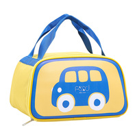 Dessin animé mignon personnalisé conception de voiture logo étanche étanche doublure en feuille d'aluminium isotherme sac à lunch pour enfants pour les écoliers