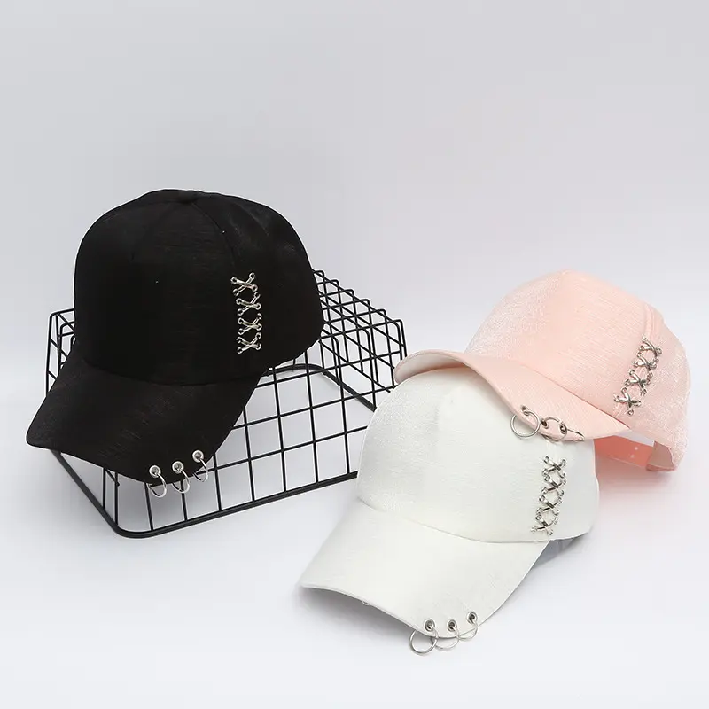 Хип-хоп шляпа от солнца 3 вида цветов проблемных плотная обруч спортивная шапка перекрестные цепи порванные Хлопковые бейсболки, регулируемые по размеру бейсболки кепки лето