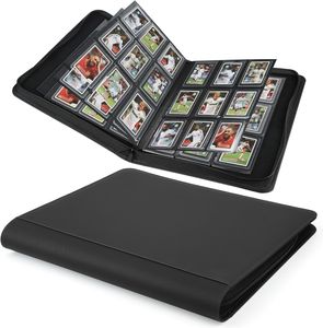 Porte-cartes en cuir PU personnalisé à 9 pochettes avec pages intérieures en PP pour collections de cartes par Just in Case Acrylics - Product Image 3