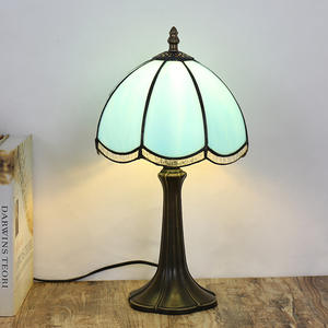 Rustic & Countryside-Themed Colored Glass Table <b>Lamps</b> <b>for</b> <b>Bedroom</b> & Bar Decor Creative Artistic Bedside Table <b>Lamps</b> - Product Image 3