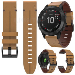 Correa de Cuero de Liberación Rápida Upro con Hebilla de Acero Inoxidable para Garmin Fenix 8/6/6X/6S, Transpirable, 20/22/26 mm, Correas de Repuesto - Product Image 5