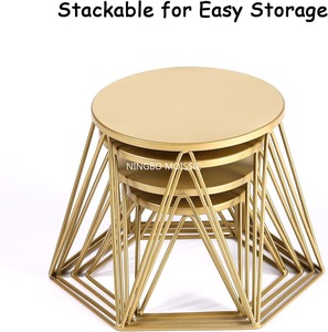 Juego de 4 elevadores de exhibición de alimentos de cúpula de latón moderno para plantas de pizza Cupcakes - Product Image 4