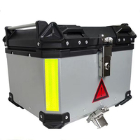 Coffre en alliage d'aluminium pour motos, boîte à outils de secours, boîte latérale, trois valises, rangement pour casque intégral, boîtes arrière supplémentaires pour moto