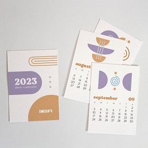 Impression personnalisée 2023 Mini <span class=keywords><strong>bureau</strong></span> calendrier mensuel carte avec <span class=keywords><strong>support</strong></span> en bois - Product Image 3