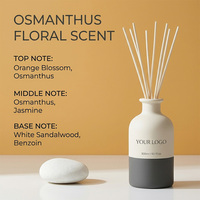 Diffuseur de parfum à bâtonnets Osmanthus et Jasmin, artisanal, écologique, en cire de soja, mini 50ml, pour la maison