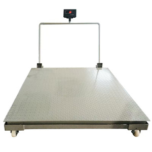 Báscula para Ganado Veidt de Acero al Carbono de 3 Toneladas, Plataforma Electrónica Industrial Reforzada de Doble Capa con Ruedas TC - Product Image 3