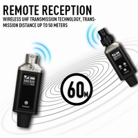 Récepteur émetteur de microphone sans fil professionnel émetteur et récepteur audio sans fil XLR enfichable pour scène de système PA