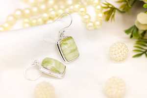 Pendientes de Plata con Pietersite Verde Natural, Joyería Artesanal Hecha a Mano, Plata de Ley 925, Joyería Fina Boho para Mujer, Suministro al por Mayor - Product Image 3