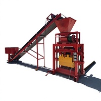 Machine à fabriquer des briques creuses semi-automatique QTJ4-35, économique en main-d'œuvre et à haut rendement