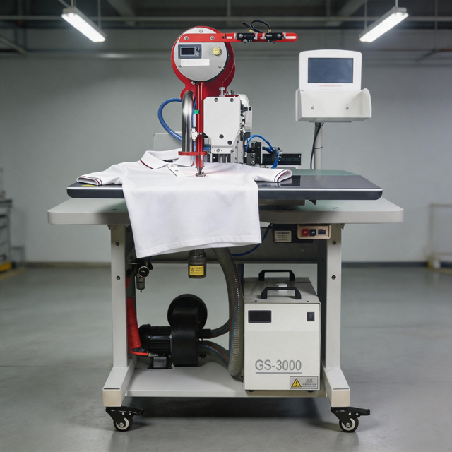 High-Speed Fully Automatic Industrial Sewing Machine with Single Needle Gear Programmable Thread Trimmer for Polo Shirt Placket