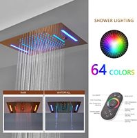 Système de douche à musique Ensemble de douche thermostatique à LED pour le bain