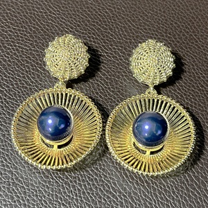 Zhuerrui ý vàng mạ nữ Bông tai lớn mặt dây chuyền phong cách Bông tai Dangler earbob Bông tai tai Vòng tai Mặt dây e008915 - Product Image 4