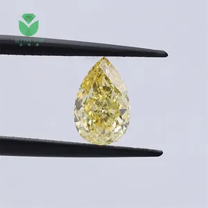 화려한 노란색 다이아몬드 Cvd 느슨한 다이아몬드 옐로우 Hpht 배 다이아몬드 캐럿 당 가격