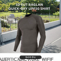 T-shirt de sport professionnel pour homme, coupe 3D, manches raglan, séchage rapide, UPF50, respirant, pour la course, la gym et le cyclisme