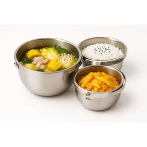 Facile à nettoyer de qualité alimentaire peu encombrante avec couvercle Pot intérieur de service Pot Set - Product Image 2