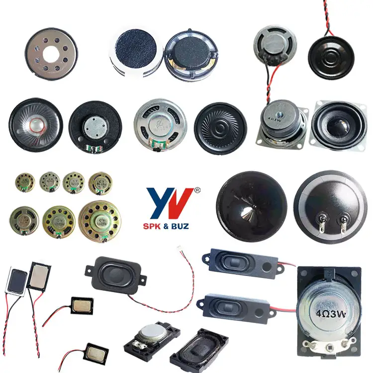 Altavoz dinámico mylar de alta calidad, redondo y delgado, plano, 4 ohm, 8 ohm, 1W, 2W, 3W, montaje pcb, micro cavidad multimedia