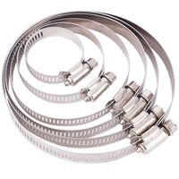 Collier de serrage réglable de style américain de haute qualité en usine collier de serrage en silicone en acier inoxydable 304