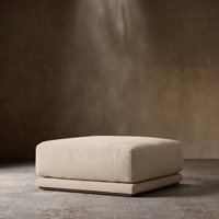 Canapé modulaire en tissu en forme de U avec ottoman pour salon moderne et luxueux