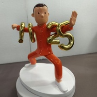 Escultura Ajustable de Fibra de Vidrio de Maestro de Kung Fu, Figura de Tai Chi de Dibujos Animados para Decoración Festiva y del Hogar
