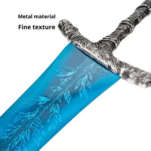 Spada Grande Luna Oscura per <span class=keywords><strong>Elden</strong></span> <span class=keywords><strong>Ring</strong></span>, Modello in Metallo 1:1 Non Affilato, Ornamento con Incisioni, Ottimo per Accessori di Gioco - Product Image 6