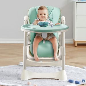 Modern Baby Feeding Chair Foldable Adjustable Highchair for 0-6 Years Old with Multi-Function Backrest and Detachable <b>Tray</b> - Product Image 1