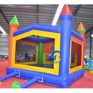 Château gonflable durable en PVC coloré avec toboggan pour enfants, idéal pour l'intérieur et les fêtes en extérieur - Product Image 2