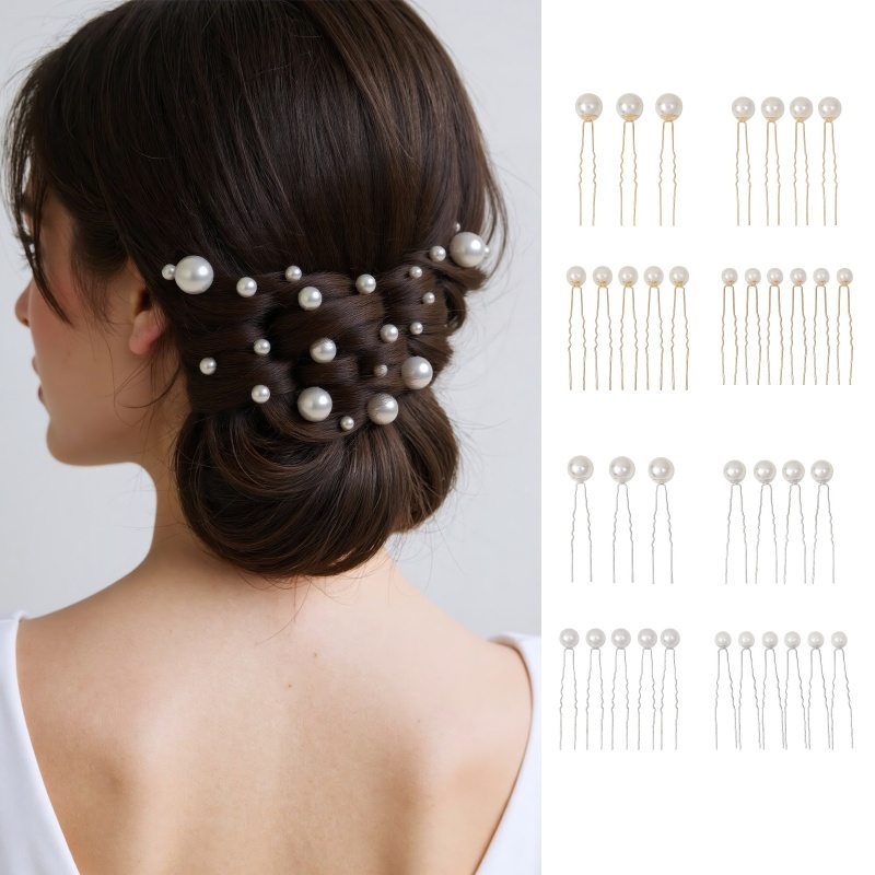 18 Pcs Pearl Hair Pins Bridal