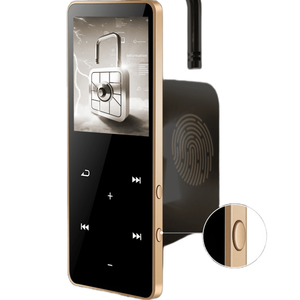 เครื่องเล่น MP3 หน้าจอสัมผัส ปลดล็อคด้วยลายนิ้วมือ หน้าจอ HD ขนาด 1.8 นิ้ว กรอบโลหะ รองรับการ์ด TF สำหรับนักเรียนเล่นกีฬา - Product Image 1