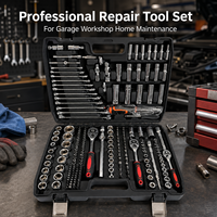 Ensemble d'outils de réparation automobile de 216 pièces, kit de clés à douilles avec étui rigide OEM 1 ensemble