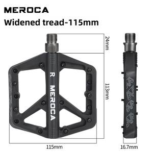 Pedales de <span class=keywords><strong>bicicleta</strong></span> de montaña de fibra de <span class=keywords><strong>carbono</strong></span> ultraligeros Meroca XC, grandes, anchos, antideslizantes, impermeables, rodamientos de 6 ejes, bicicletas de <span class=keywords><strong>carretera</strong></span> sin husillo - Product Image 3
