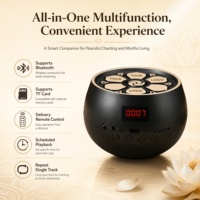 Lecteur de chants bouddhistes Lotus personnalisé avec logo gravable, télécommande, écran d'affichage, batterie 1000-2000mAh, Zen