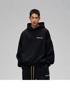 Groothandel Topkwaliteit 80% katoen 480 gsm Hoodies en Joggingbroek Set Pullover Streetwear Trainingspakken ESSENTIALS SS24 Hoodie voor Heren - Product Image 4