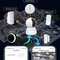 Sistema de Alarma de Seguridad WIFI Tuya IOT con Sensor de Puerta, Detector PIR, Sistema de Cámara en Red, Control por Aplicación, Sistema de Seguridad para el Hogar