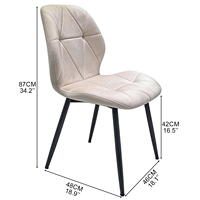 Chaise de chef TUQ, dossier confortable, chaises de luxe pour restaurant, chaises de restaurant pour salle à manger, profondeur d'assise de 40 cm, chaises de restaurant pour salle à manger
