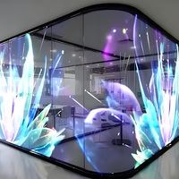 Écran intelligent LED pliable à haute transparence et pleine couleur avec SDK pour la publicité sur les murs en verre intérieurs, léger