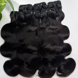 Brazilian Virgin Remy Bundles 100% Unprocessed Super Double Drawn <b>Machine</b> Double Weft Body Wave Yaki Italian Wave Style Natural - Product Image 1