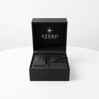 Boîte en cuir PU noir de haute qualité, fabriquée à la main, pour un seul montre, avec insert en velours doux, logo personnalisé, cadeau