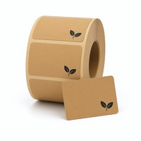 Étiquettes adhésives personnalisées en papier kraft, impression laser, autocollants écologiques pour emballages cadeaux et expéditions