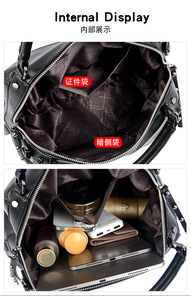 Sac à main en cuir PU souple pour femme, de luxe, de créateur, grande capacité, pour le shopping, nouvelle mode, sac messager fourre-tout, vente chaude - Product Image 6