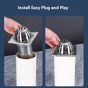 Design moderno in acciaio inox piano di scarico del pavimento del tetto <span class=keywords><strong>grondaia</strong></span> 75/110/150 tubo filtro per la casa secchio della pioggia per uso del bagno - Product Image 5