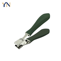 Coupe-ongles grande taille à ouverture large, ciseaux à ongles à lame tranchante, en acier inoxydable durable avec manche en céramique pour doigts