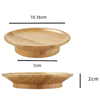 Verre à vin en bambou, diamètre de la tasse 7 cm Plateau en bois pour charcuterie et snacks avec couvercle anti-éclaboussures pour fête, dîner, cocktail – Accessoire