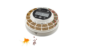 Özelleştirilmiş renkler 200ml otomatik balık besleyici çevre dostu plastik 360 derece 220V ve LCD ekran ile dönebilir - Product Image 6
