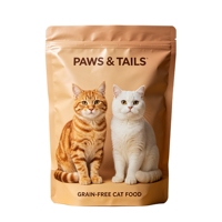 Sacs d'emballage pour aliments pour animaux de compagnie en aluminium à fond plat, imprimés sur mesure, 5 kg, 10 kg, 20 kg, avec fermeture éclair refermable, vente en gros d'usine