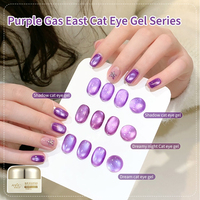 Vente en gros de vernis à gel personnalisé violet avec logo Cat Eye Moon Light Cateye Gel