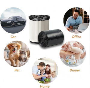 Huamaohengchun - Bolsas de Basura Multiusos Resistentes a Desgarros, Inodoras y Negras (Paquete de 100, 50x60cm) - Product Image 1