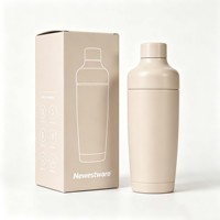 Shaker à cocktails 20 oz pour bar à domicile avec joint anti-fuite, shaker à cocktails artisanal en acier inoxydable à double paroi isolé sous vide