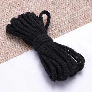 สายผ้าฝ้าย8เส้นกลวงมีสี-เชือกในสต็อก5มม. สำหรับงานฝีมือ DIY สายรัดเอวและมัดรวม - Product Image 3