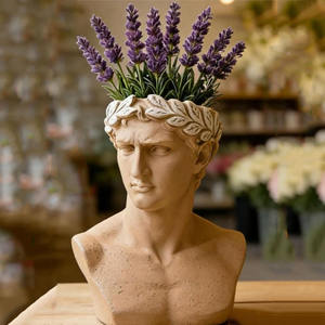 Moldes de Silicona para Velas con Forma de <span class=keywords><strong>Cabeza</strong></span> de Figura <span class=keywords><strong>Griega</strong></span> Antigua YS, Moldes para Fundición de Cajas de Almacenamiento de Yeso, Suministros para Hacer Macetas de Flores de Hormigón DIY - Product Image 4